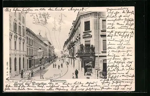 AK Winterthur, Passanten in der Wartstrasse