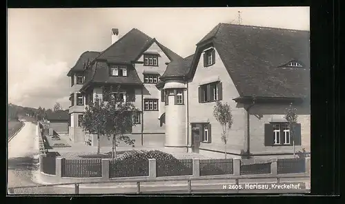 AK Herisau, Strassenfront des Kreckelhofes