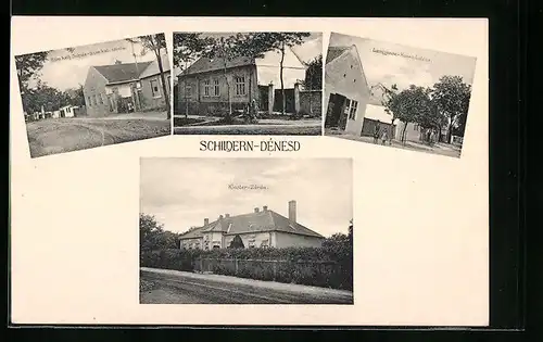 AK Schildern /Dénesd, Kloster, Langgasse, Römisch katholische Schule