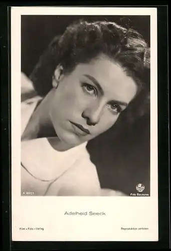 AK Schauspielerin Adelheid Seeck im Halbprofil