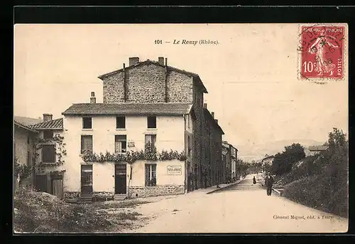 AK Le Ronzy, Strassenpartie im Ort