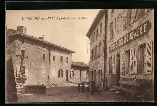 AK St-Jacques-des-Arrets, Hotel Sangouard Epicerie, Grande Rue