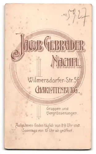Fotografie Jacob Gebrüder Nachfl., Berlin-Charlottenburg, Wilmersdorfer-Strasse 56, Junge Dame im modischen Kleid