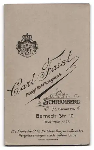 Fotografie Carl Faist, Schramberg i. Schwarzw., Berneck-Str. 10, Dame mit Schleife im Haar