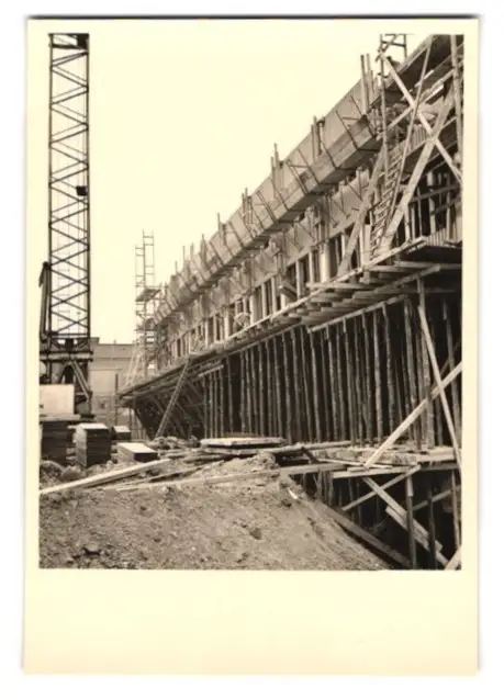 85 Fotografien unbekannter Fotograf, Ansicht Düsseldorf, Baustelle Immermannstr. 40, Hochhaus Immermann-Tower 1955 10