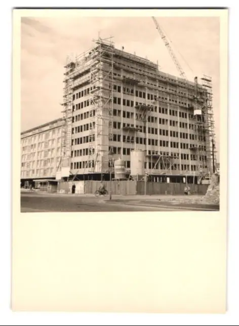 85 Fotografien unbekannter Fotograf, Ansicht Düsseldorf, Baustelle Immermannstr. 40, Hochhaus Immermann-Tower 1955 12
