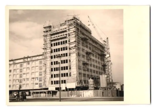 85 Fotografien unbekannter Fotograf, Ansicht Düsseldorf, Baustelle Immermannstr. 40, Hochhaus Immermann-Tower 1955 2