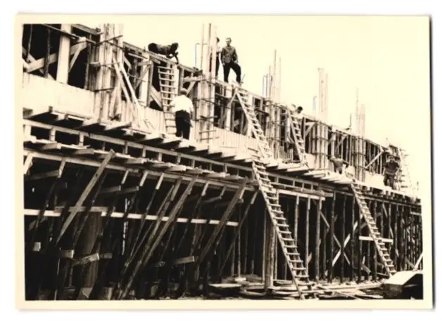 85 Fotografien unbekannter Fotograf, Ansicht Düsseldorf, Baustelle Immermannstr. 40, Hochhaus Immermann-Tower 1955 4