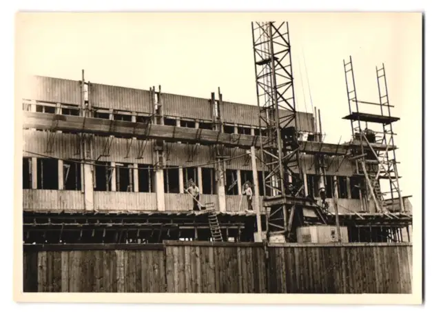 85 Fotografien unbekannter Fotograf, Ansicht Düsseldorf, Baustelle Immermannstr. 40, Hochhaus Immermann-Tower 1955 5