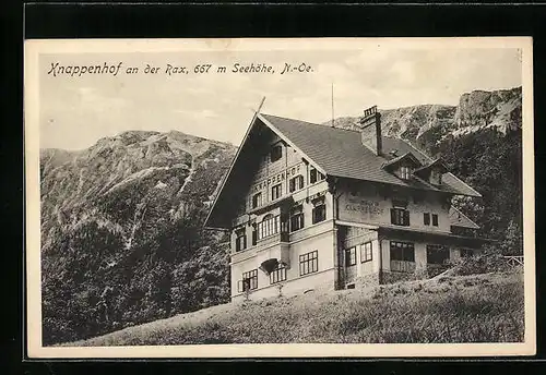 AK Reichenau an der Rax, Hotel Pension Knappenhof