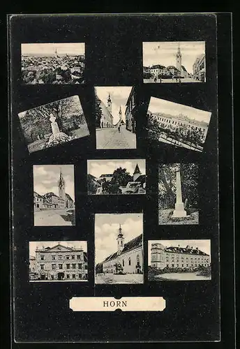 AK Horn, Panorama, Denkmal, Markt