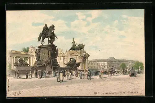 Künstler-AK Themistokles von Eckenbrecher: Berlin, Nationaldenkmal Wilhelm I.