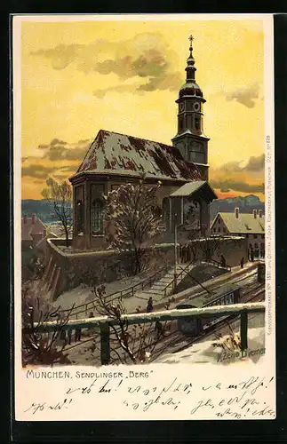Künstler-AK Zeno Diemer: München, Sendlinger Berg