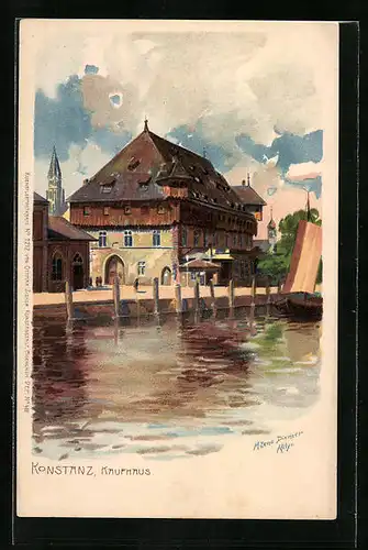 Künstler-AK Zeno Diemer: Konstanz, Kaufhaus