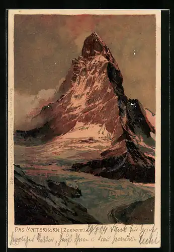 Künstler-AK Zeno Diemer: Das Matterhorn (Zermatt)