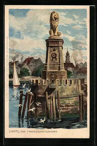 Künstler-AK Zeno Diemer: Lindau, Das Landeshoheitszeichen