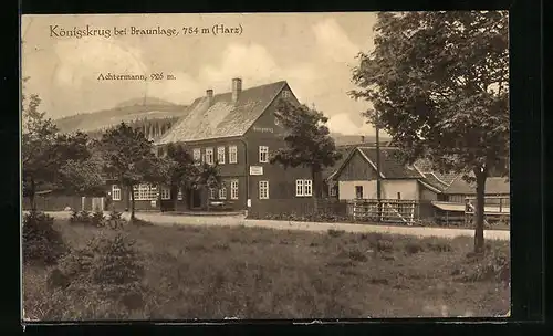 AK Königskrug bei Braunlage, Ortsansicht mit Achtermann