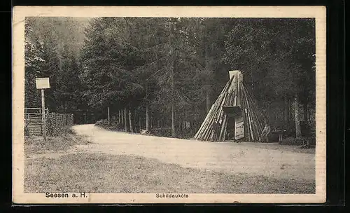 AK Seesen a. H., Schildauköte im Wald, Forstwirtschaft