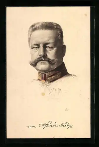 AK Paul von Hindenburg im Portrait