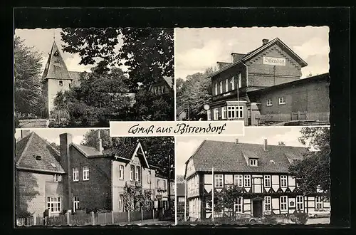 AK Bissendorf, Bahnhof, Kirche, Gutshof