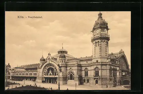 AK Köln, Blick auf den Hauptbahnhof