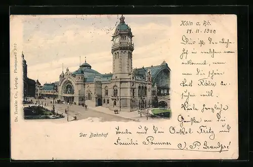 AK Köln, Blick auf den Bahnhof