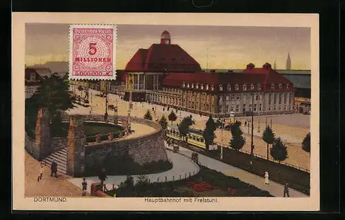 AK Dortmund, Hauptbahnhof mit Freistuhl