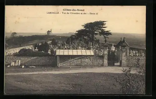 AK Lamballe, Vue du Cimetière et des hauts