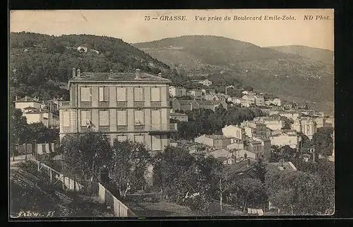 AK Grasse, Vue prise du Boulevard Emile-Zola