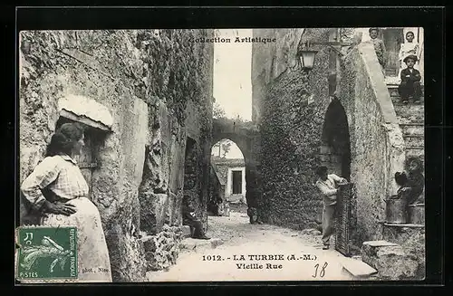 AK La Turbie, Vieille Rue