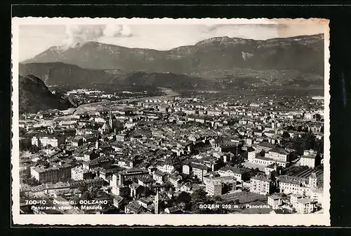 AK Bozen, Ortsansicht aus der Vogelschau