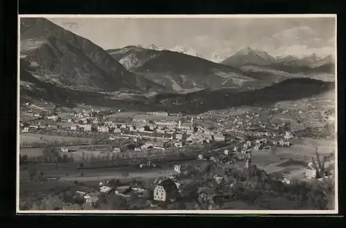 AK Brixen, Totalansicht gegen Alpen