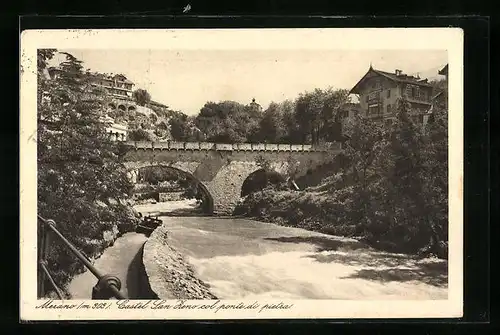 AK Merano, Castel San Zeno col ponte di pietra