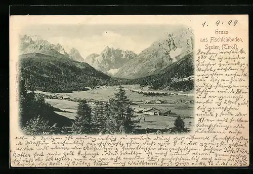 AK Fischleinboden, Panorama gegen Alpen