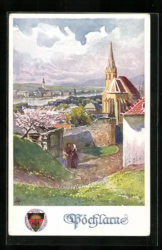 AK Deutscher Schulverein Nr.: 288, Ortspartie mit Kirche