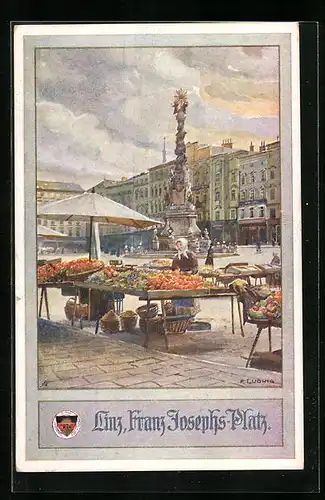 AK Deutscher Schulverein Nr.: 485, Linz, Franz-Josephs-Platz