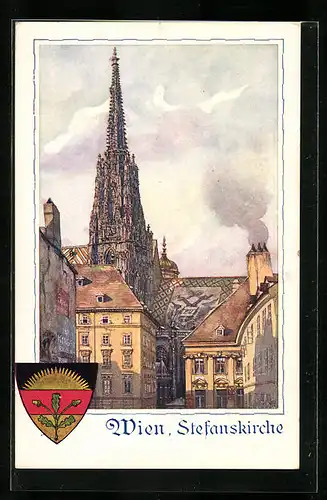 AK Deutscher Schulverein Nr.: 210, Wien, Stefanskirche