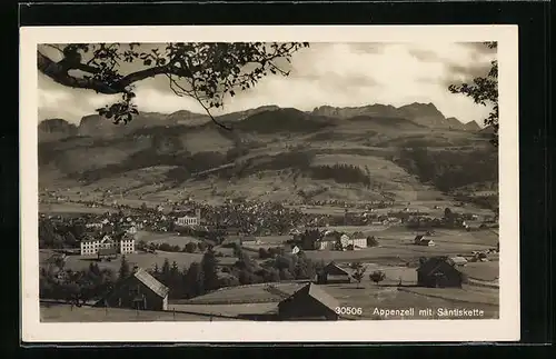 AK Appenzell, Totalansicht und Säntiskette