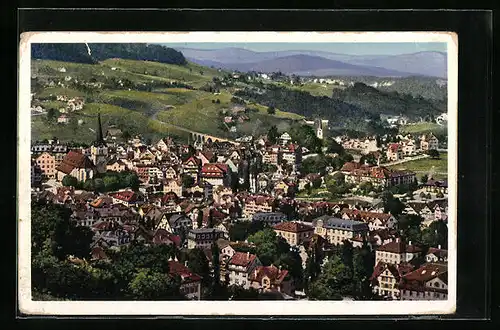 AK Herisau, Ortspartie mit Kirche