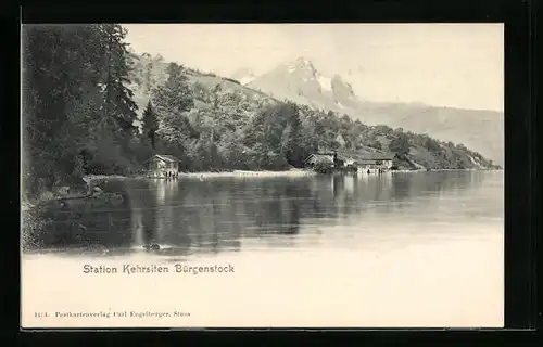 AK Kehrsiten Bürgenstock, Flusspartie und Berge
