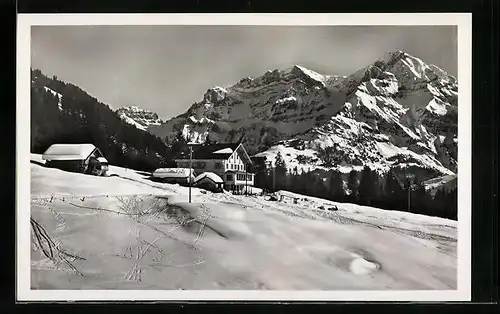 AK Adelboden, Restaurant Schermtanne im Schnee