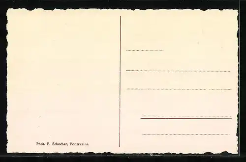 AK Pontresina, Totalansicht mit Alpen