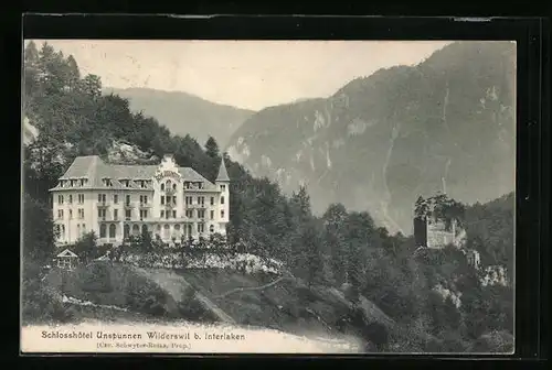AK Interlaken, Schlosshotel Unspunnen Wilderswil