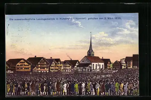 AK Hundwil, Die ausserordentliche Landesgemeinde, gehalten den 3. März 1833