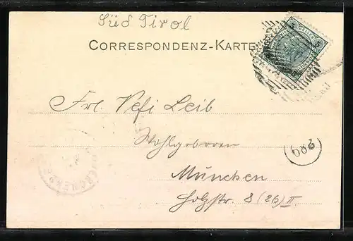 AK Gossensass i. Eisack, Ortspartie am Wassertunnel