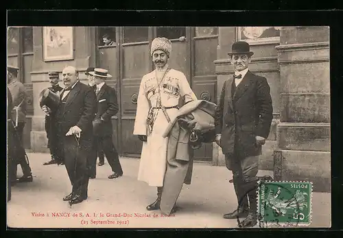 AK Nancy, Visite à Nancy de S. A. I. le Grand-Duc Nicolas de Russie 1912