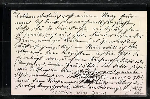 AK Cortina, Villa Dalus col Monte Cristallo