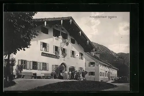 AK Unken, Blick zum Postgasthof