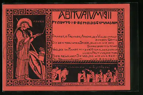 AK Freiburg i. B., Abiturium 1911 Bertoldsgymnasium