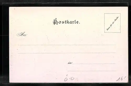 Lithographie Ischl, Ortsansicht mit Hotel Gold Stern